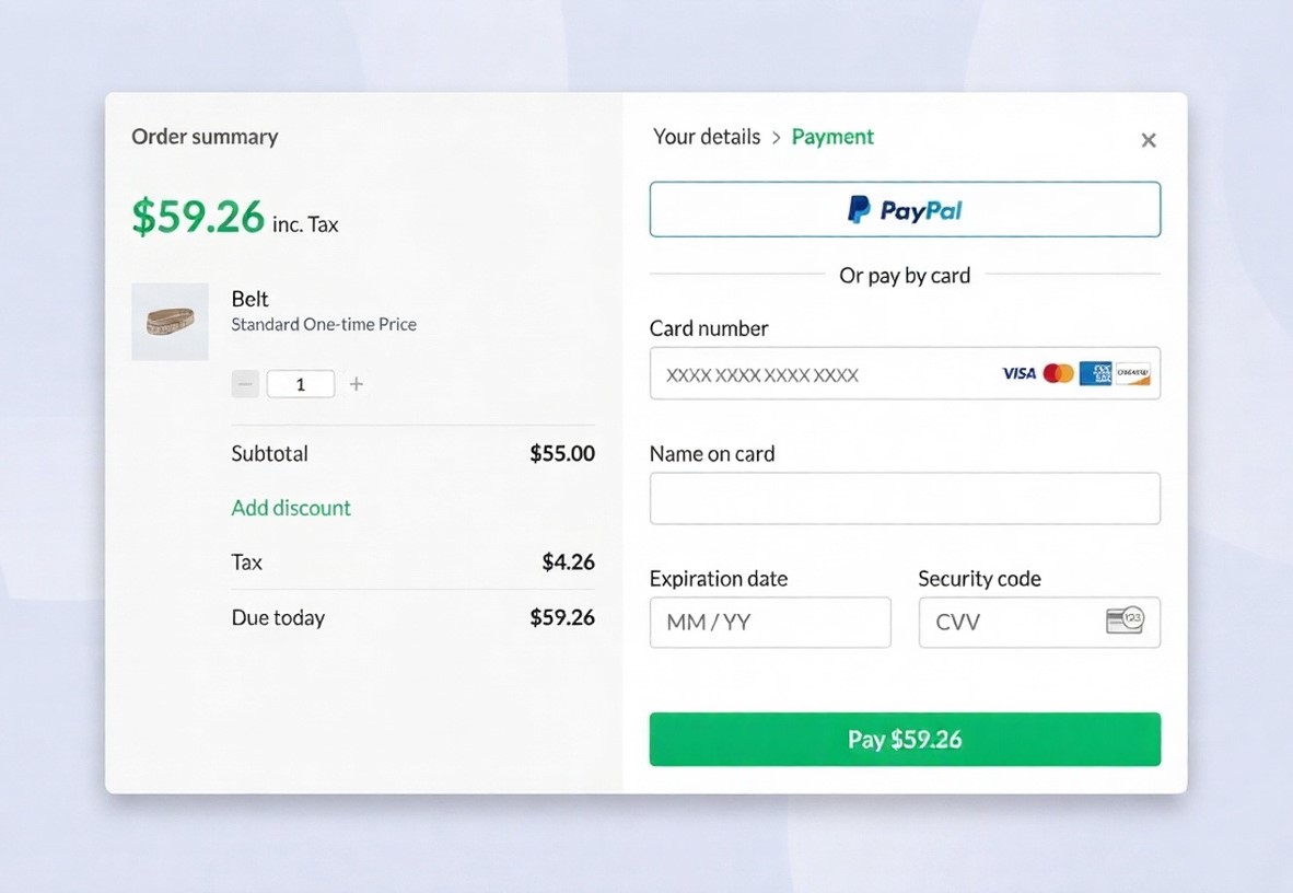 Paddle overlay checkout popup